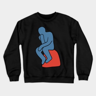 Rodin - The Thinker (cartoonish minimal version) Crewneck Sweatshirt